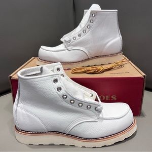 Red Wing Shoes White Leather Boots